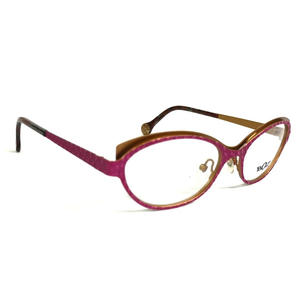 BOZ Eyeglasses Frames VISTA 8050 Pink Gold Cat Eye Full Rim 52-17-140